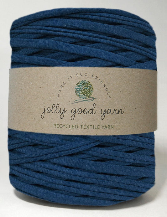 Rich denim blue t-shirt yarn by Jolly Good Yarn (100-120m)