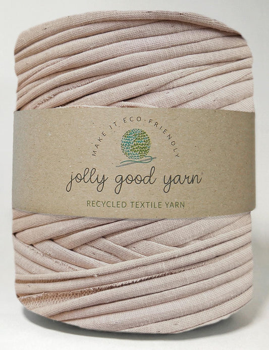 Texture-backed tan t-shirt yarn by Jolly Good Yarn (100-120m)