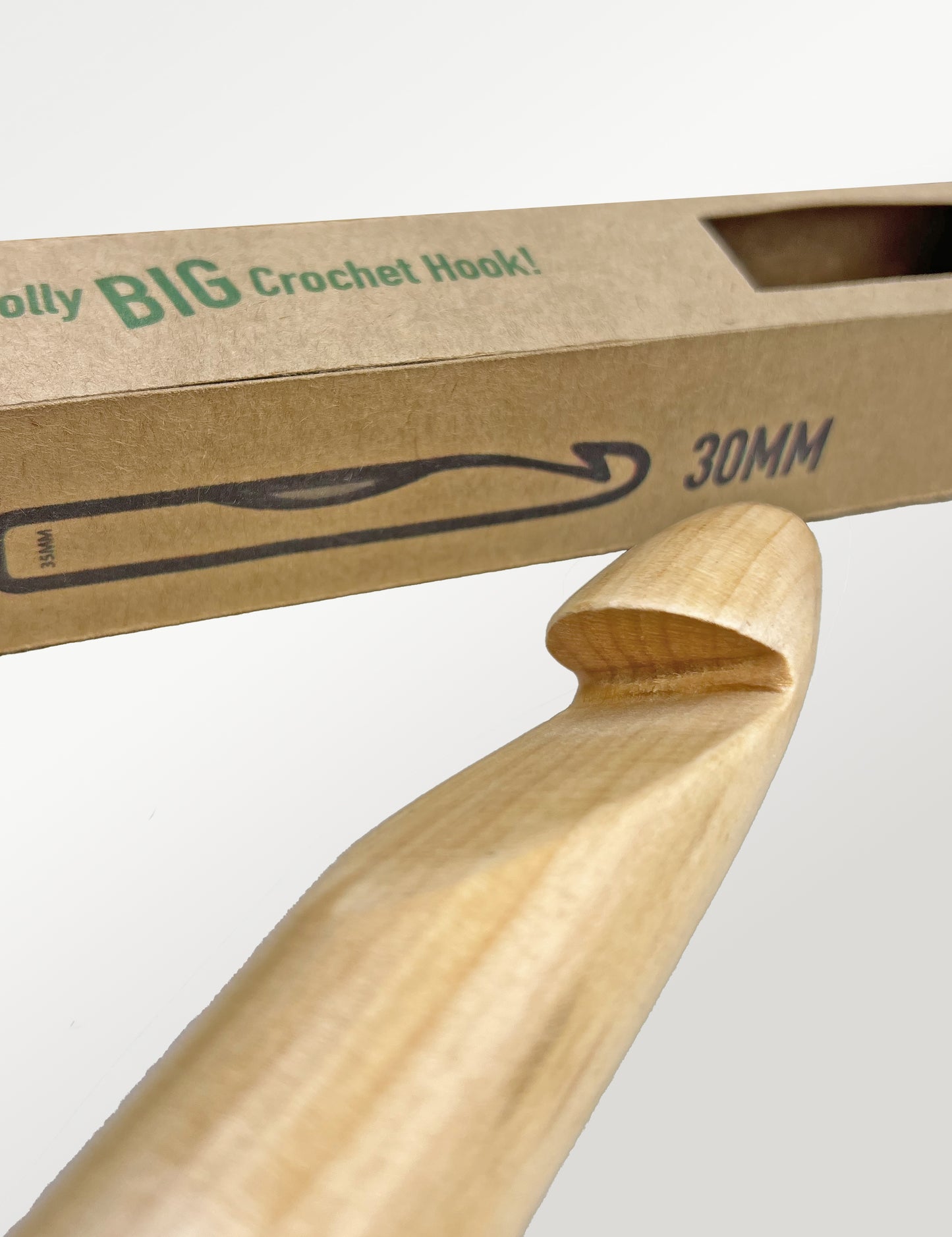 A Jolly BIG 30mm Wooden Crochet Hook!