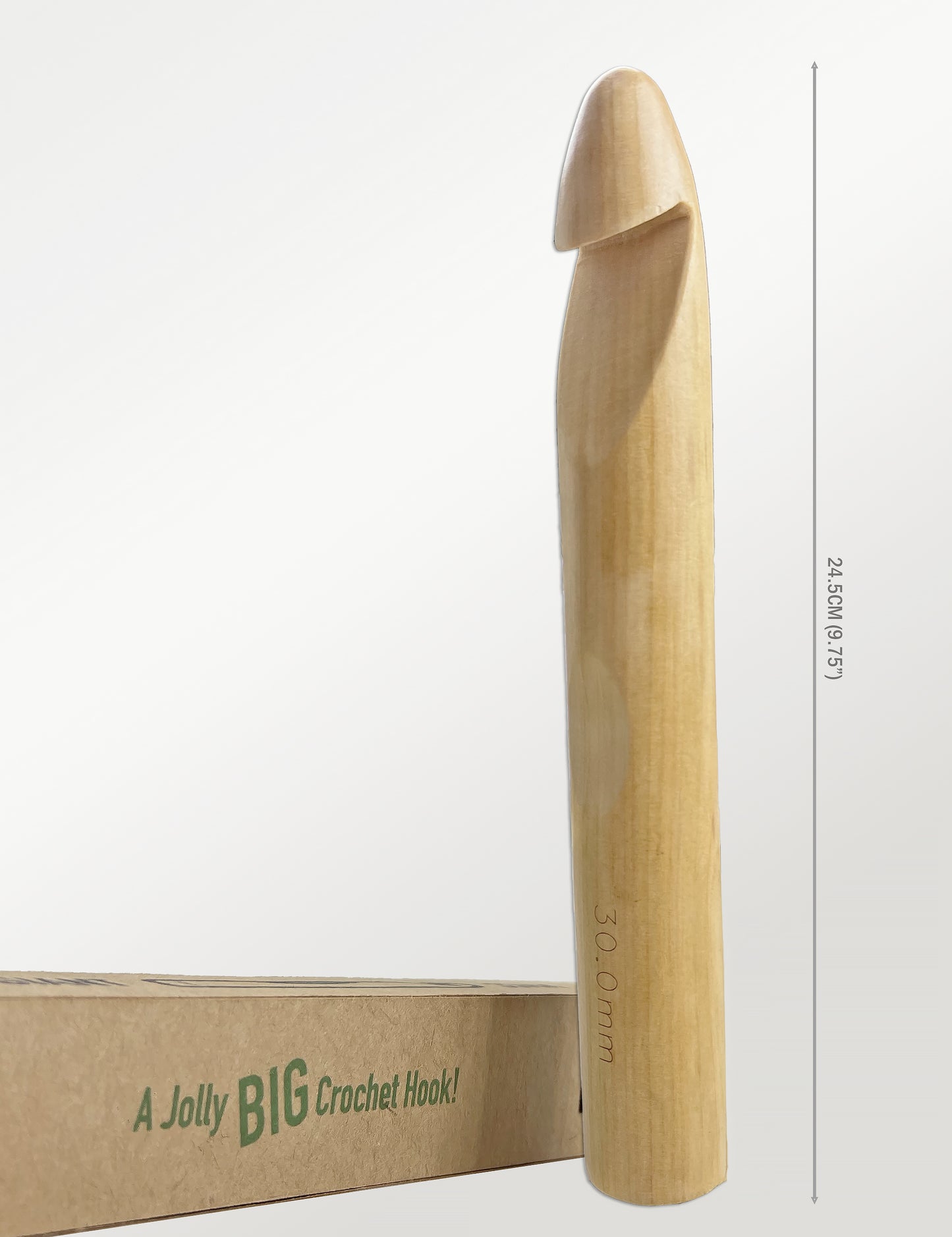 A Jolly BIG 30mm Wooden Crochet Hook!