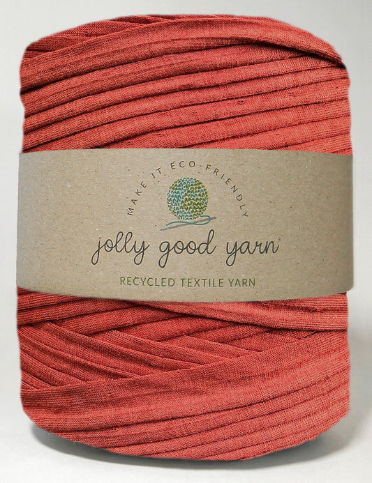 Muted flame red t-shirt yarn by Jolly Good Yarn (100-120m)