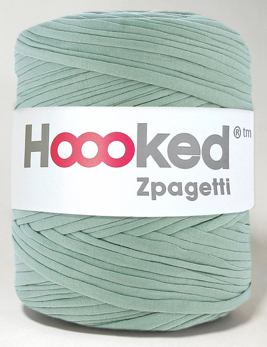 Pale sage green t-shirt yarn by Hoooked Zpagetti (100-120m)