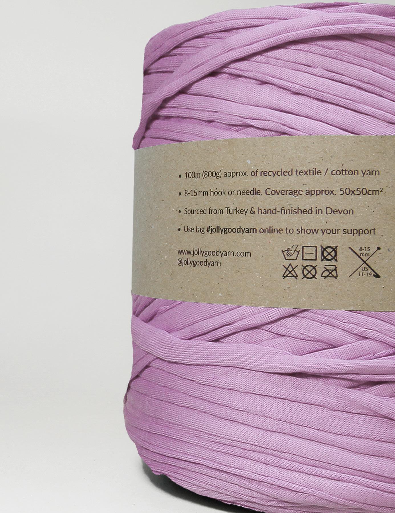 Bright lavender t-shirt yarn (100-120m)