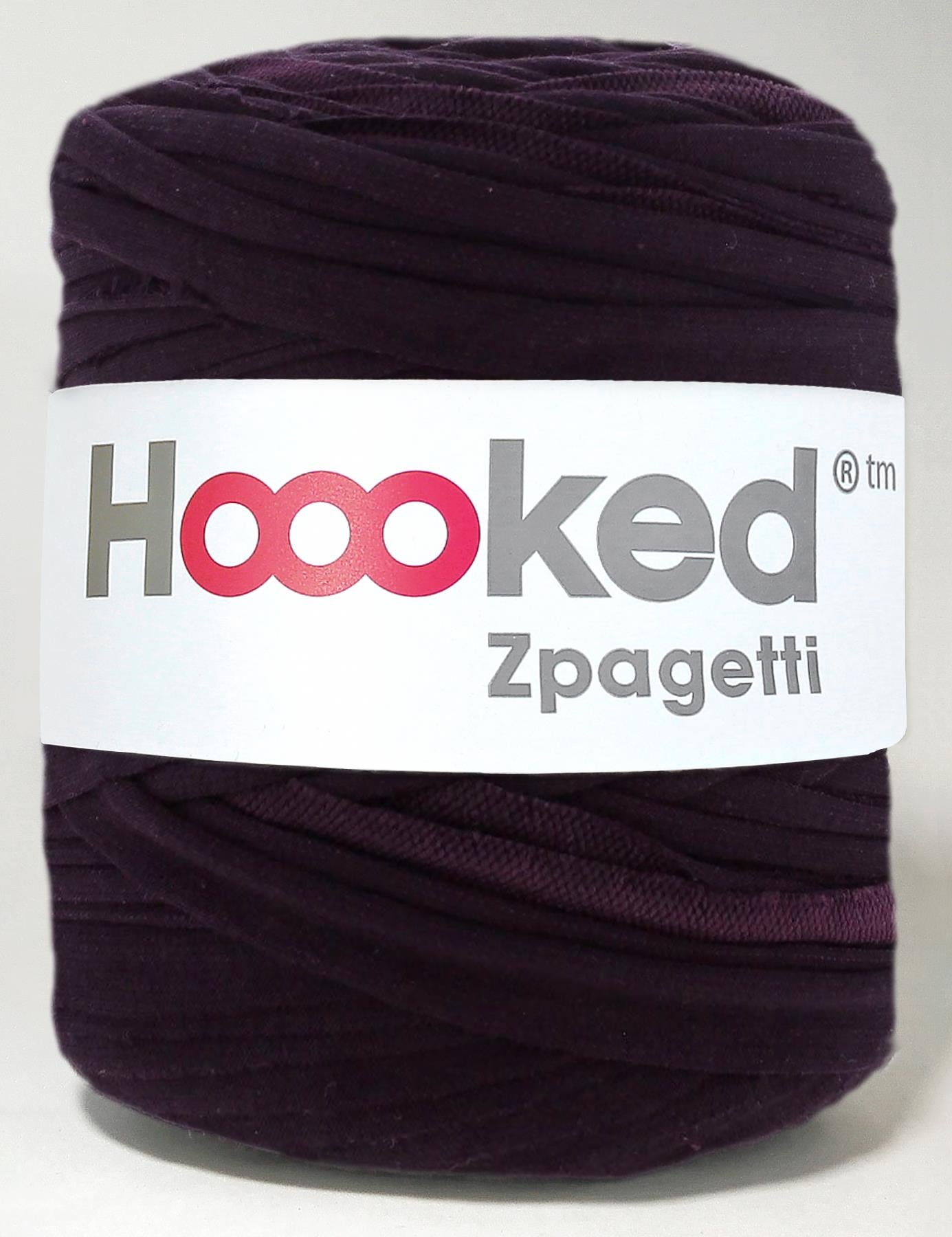 Dark royal purple t-shirt yarn by Hoooked Zpagetti (100-120m)