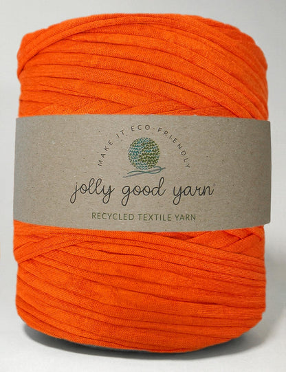Glossy fire orange t-shirt yarn (100-120m)
