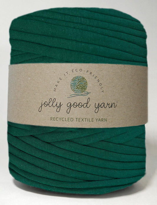 Bottle green t-shirt yarn by Jolly Good Yarn (100-120m)