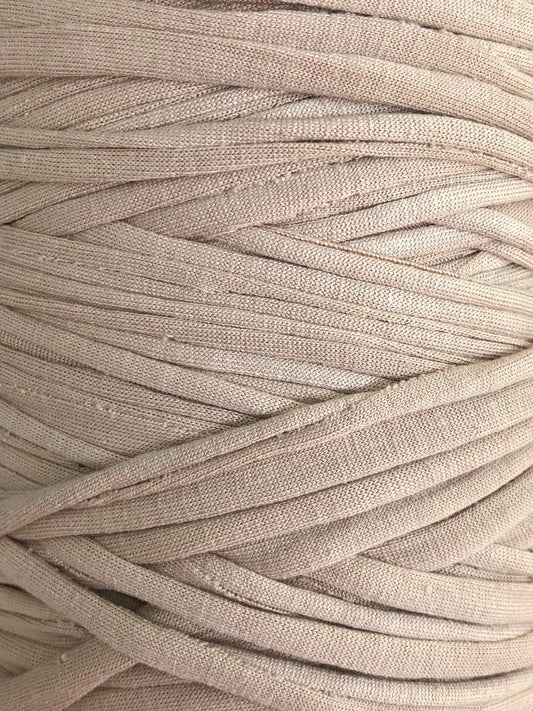 [CLEARANCE] Shiny light beige t-shirt yarn (100m)