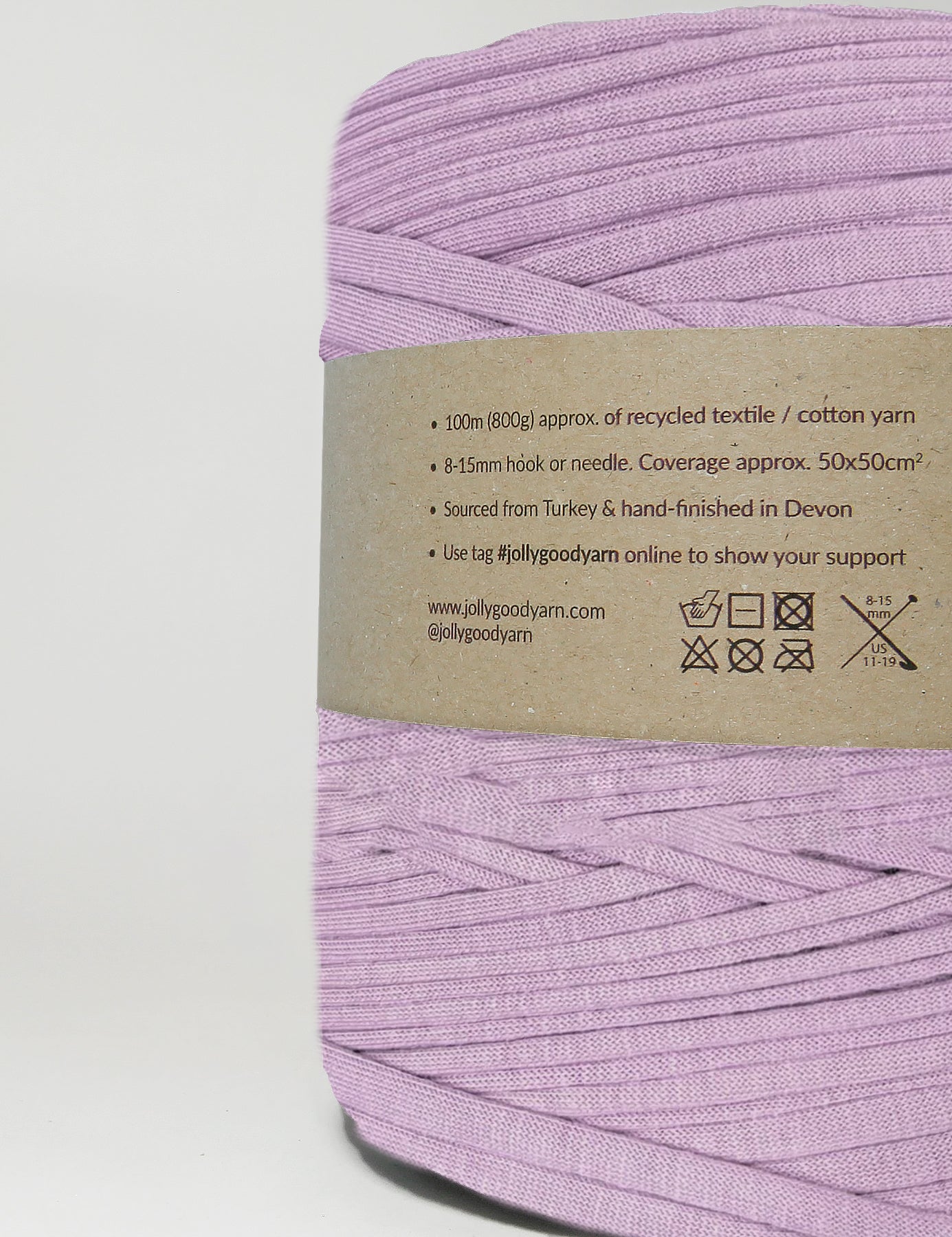 Pale lavendar purple t-shirt yarn (100-120m)