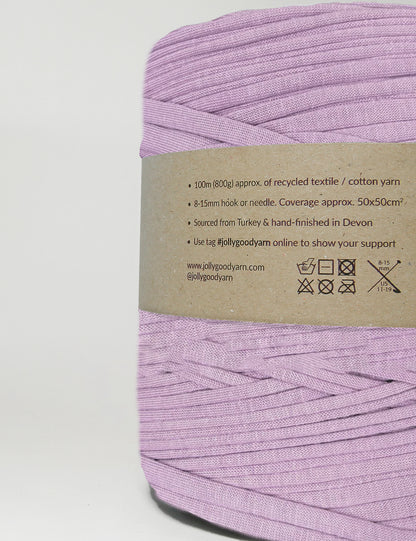 Pale lavendar purple t-shirt yarn (100-120m)