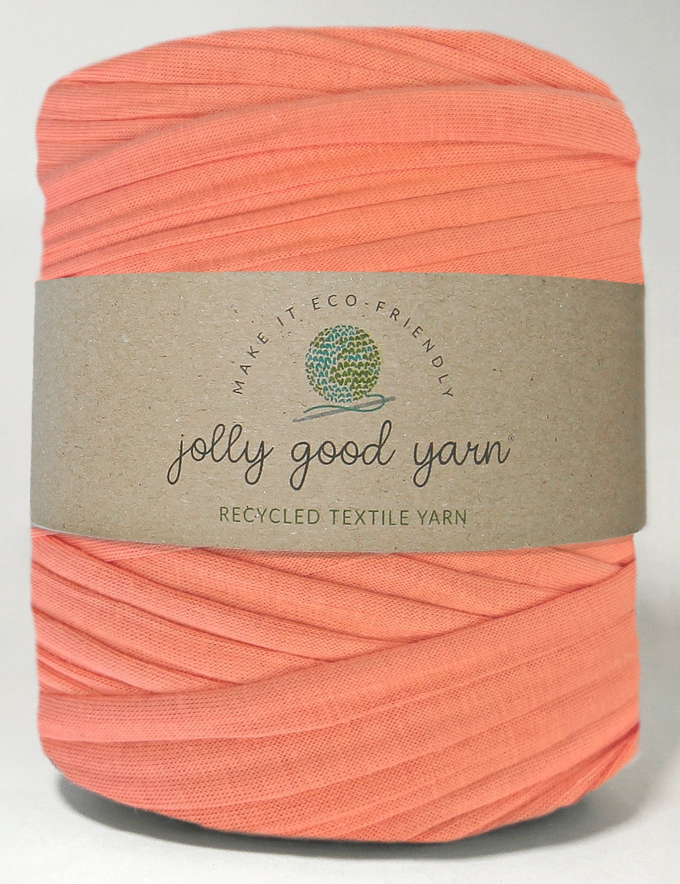 Pale coral pink t-shirt yarn (100-120m)