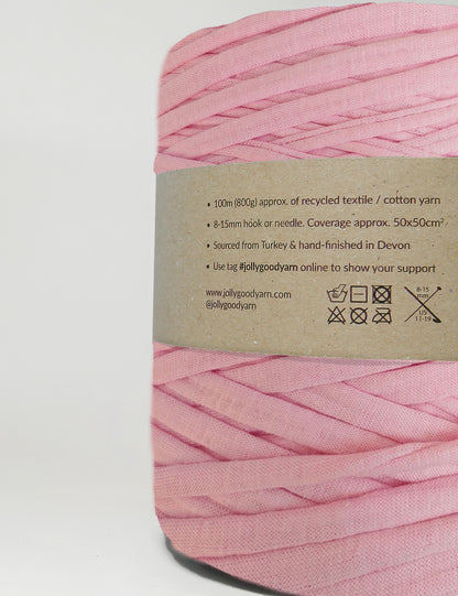 Flamingo pink t-shirt yarn (100-120m)