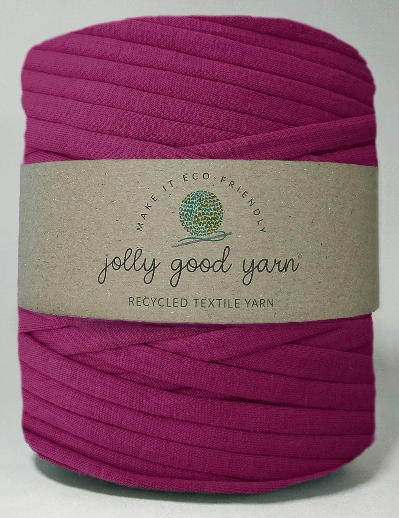 Magenta Pink T-Shirt Yarn, Recycled Cotton 800g (100m)