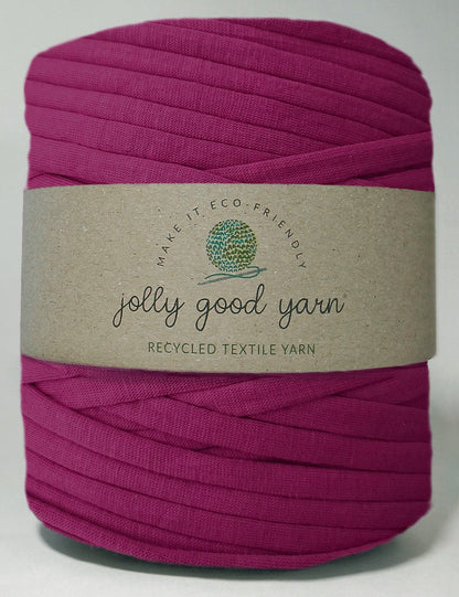 Magenta Pink T-Shirt Yarn, Recycled Cotton 800g (100m)