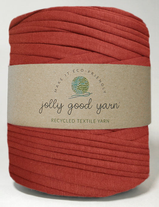 Brick red with textured back t-shirt yarn 100m (800g)