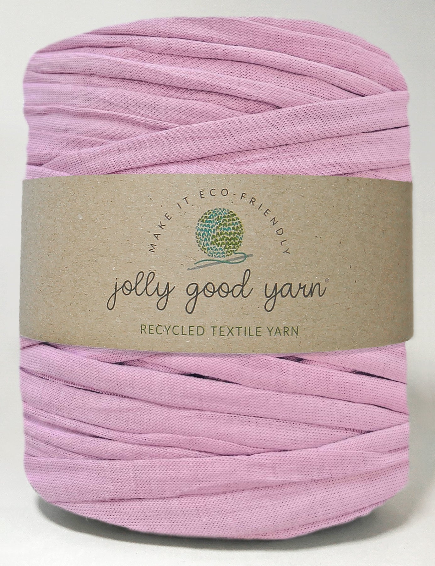 Pale taffy pink t-shirt yarn (100-120m)