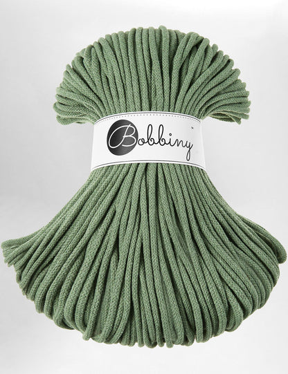 Bobbiny Eucalyptus Green 5mm Braided Macrame Cord (100m)