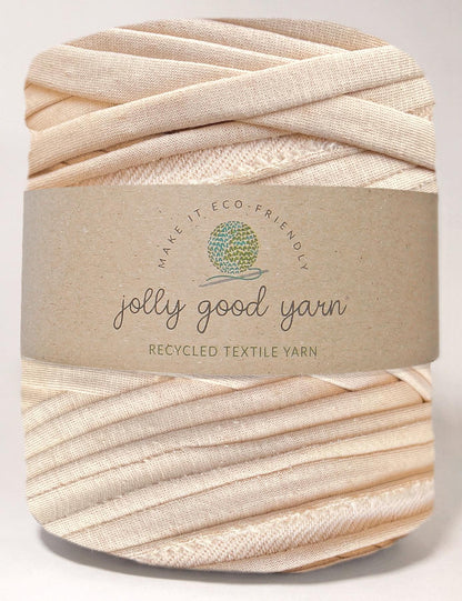 Textured-back warm taupe t-shirt yarn by Jolly Good Yarn (100-120m)