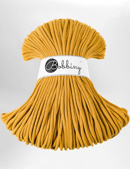 Bobbiny Mustard 5mm Braided Macrame Cord (100m)