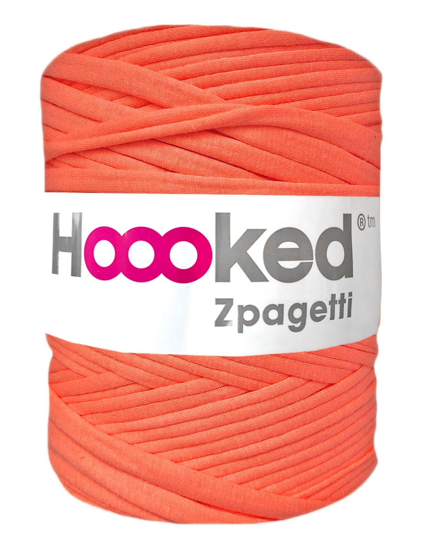 Coral pink t-shirt yarn by Hoooked Zpagetti (100-120m)