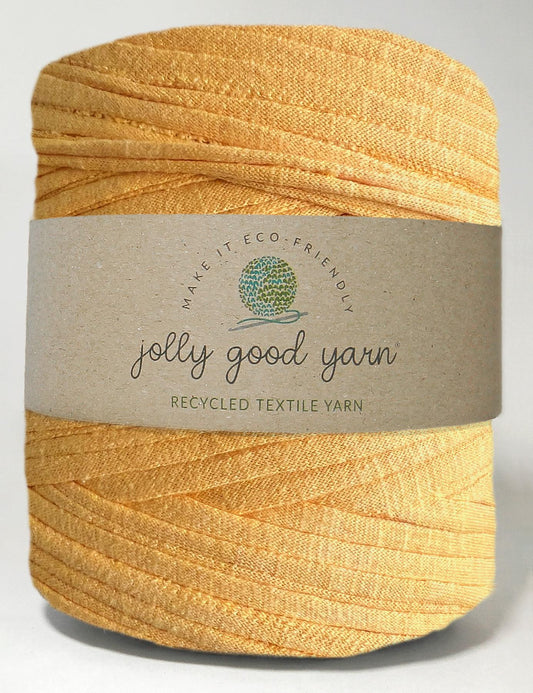 Textured warm yellow t-shirt yarn by Jolly Good Yarn (100-120m)