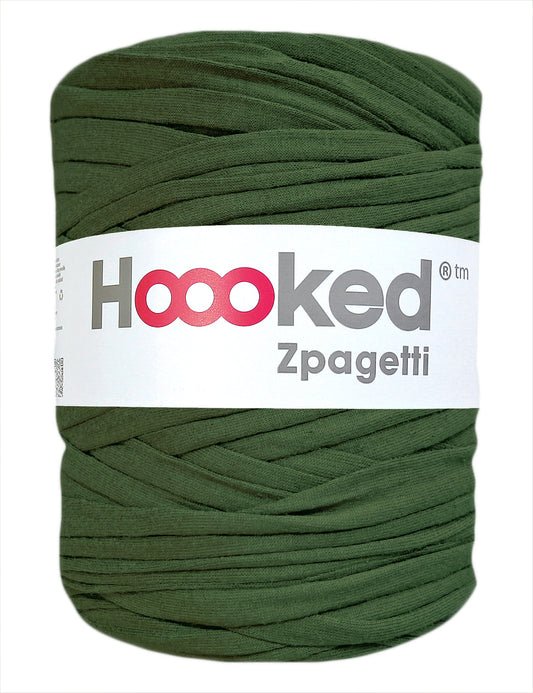 Dark forest green t-shirt yarn by Hoooked Zpagetti (100-120m)