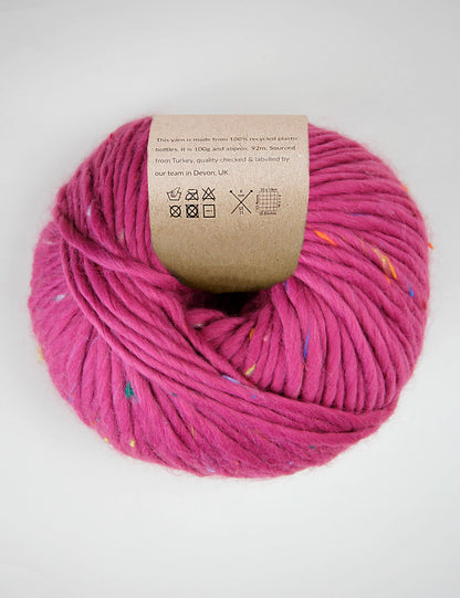 Knowle Fuchsia recycled plastic yarn (100g)