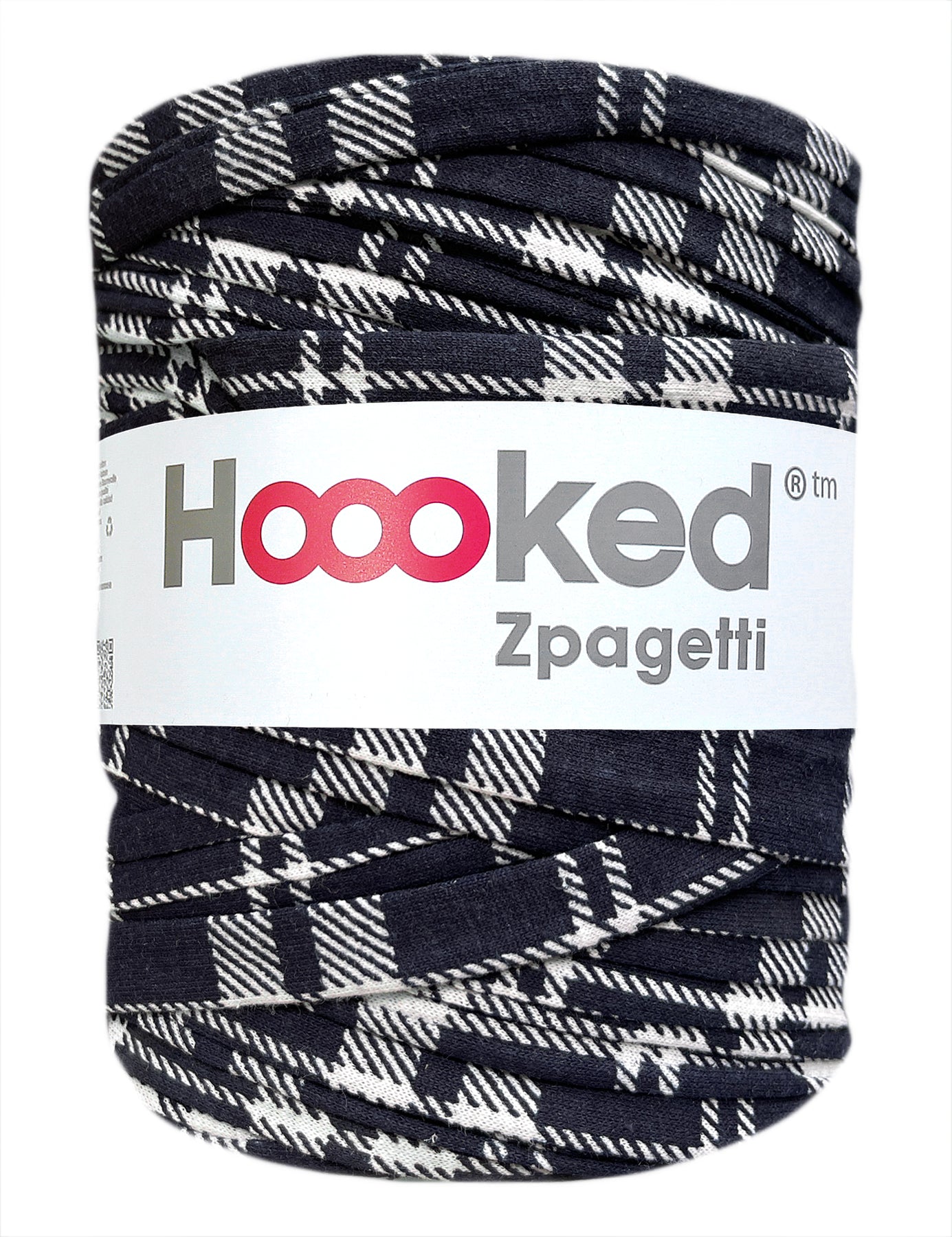 Dark patterned t-shirt yarn by Hoooked Zpagetti (100-120m)