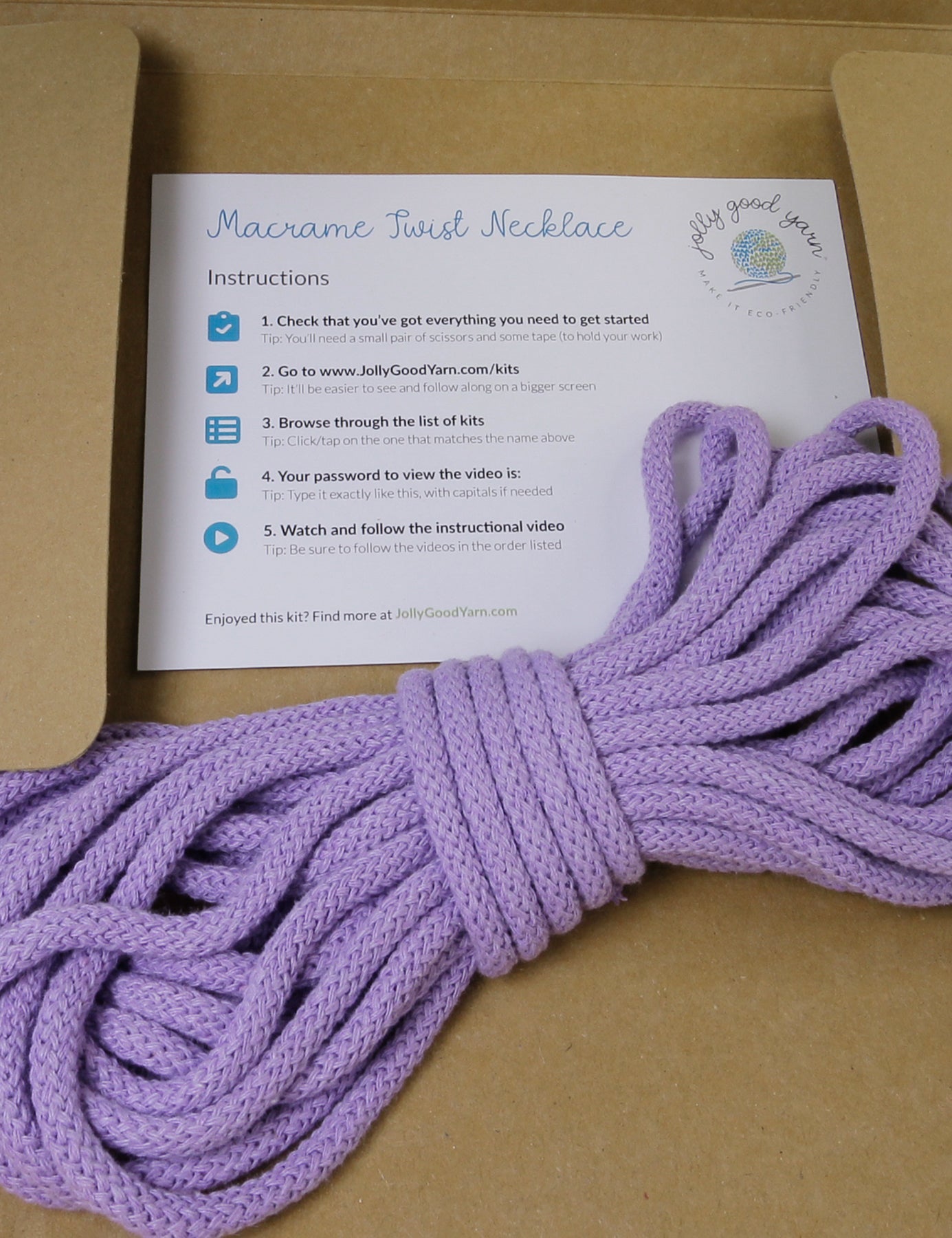 Macrame Twist Necklace Macrame Kit