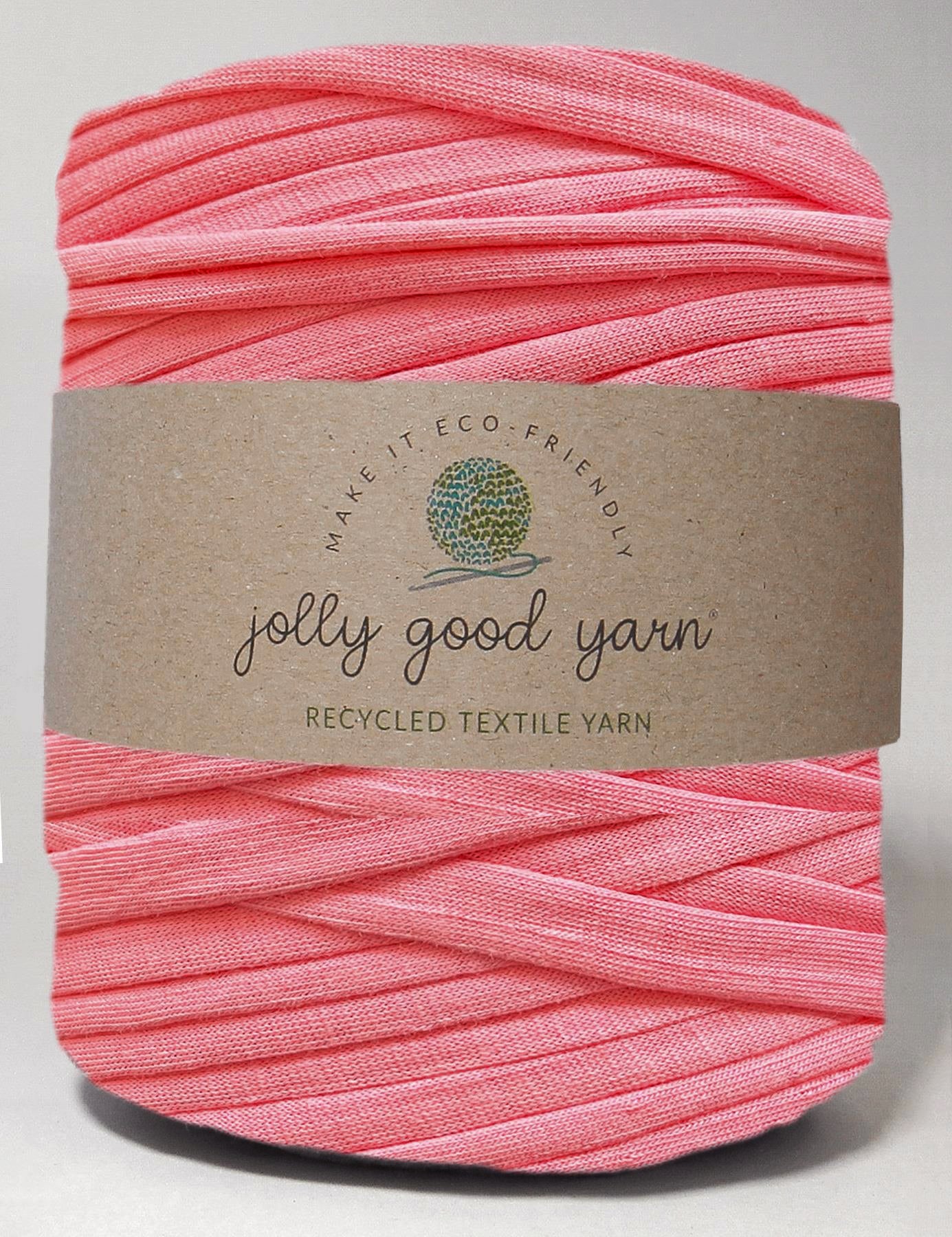 Warm vintage pink t-shirt yarn (100-120m)