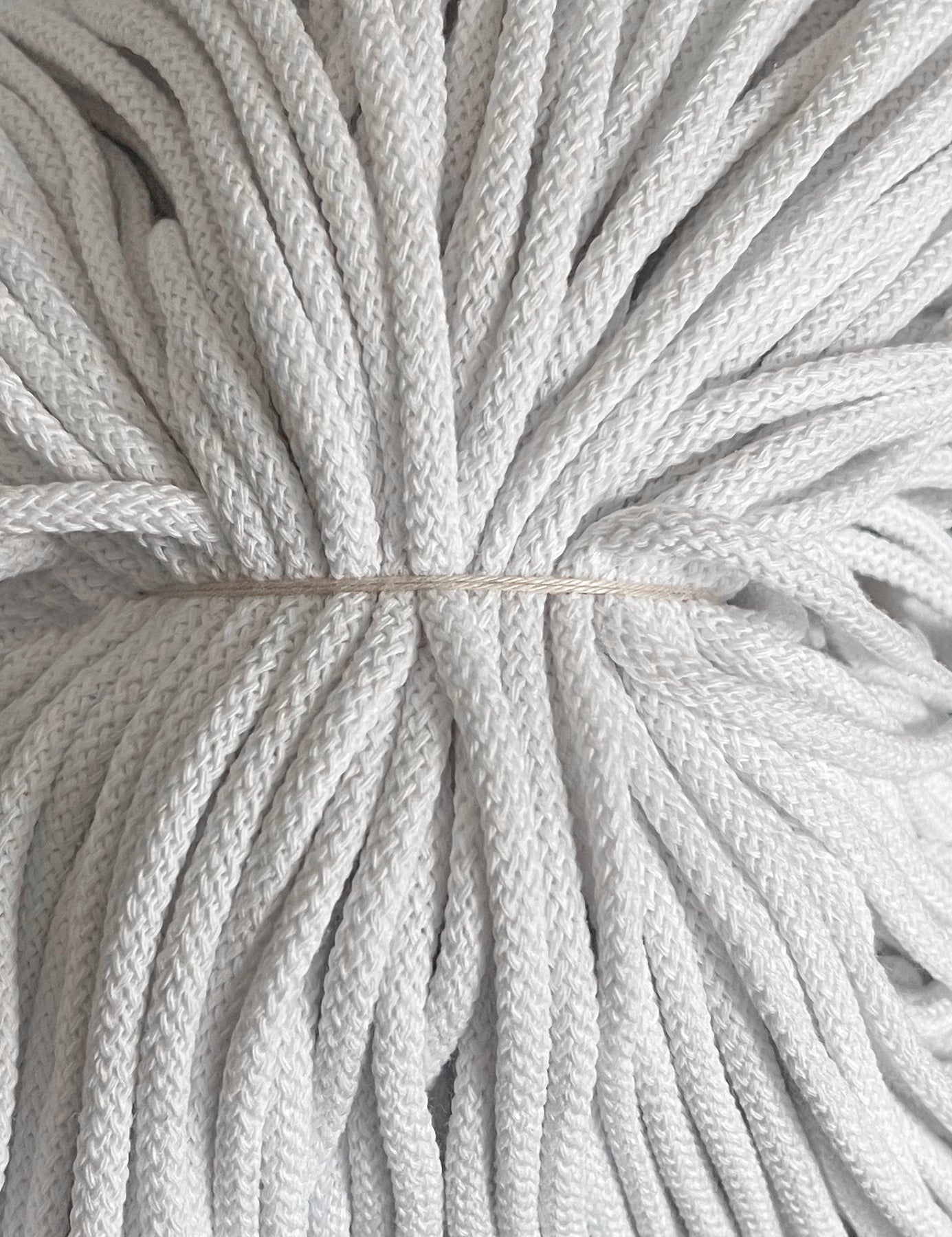 [CLEARANCE] 5mm white recycled cotton macrame cord