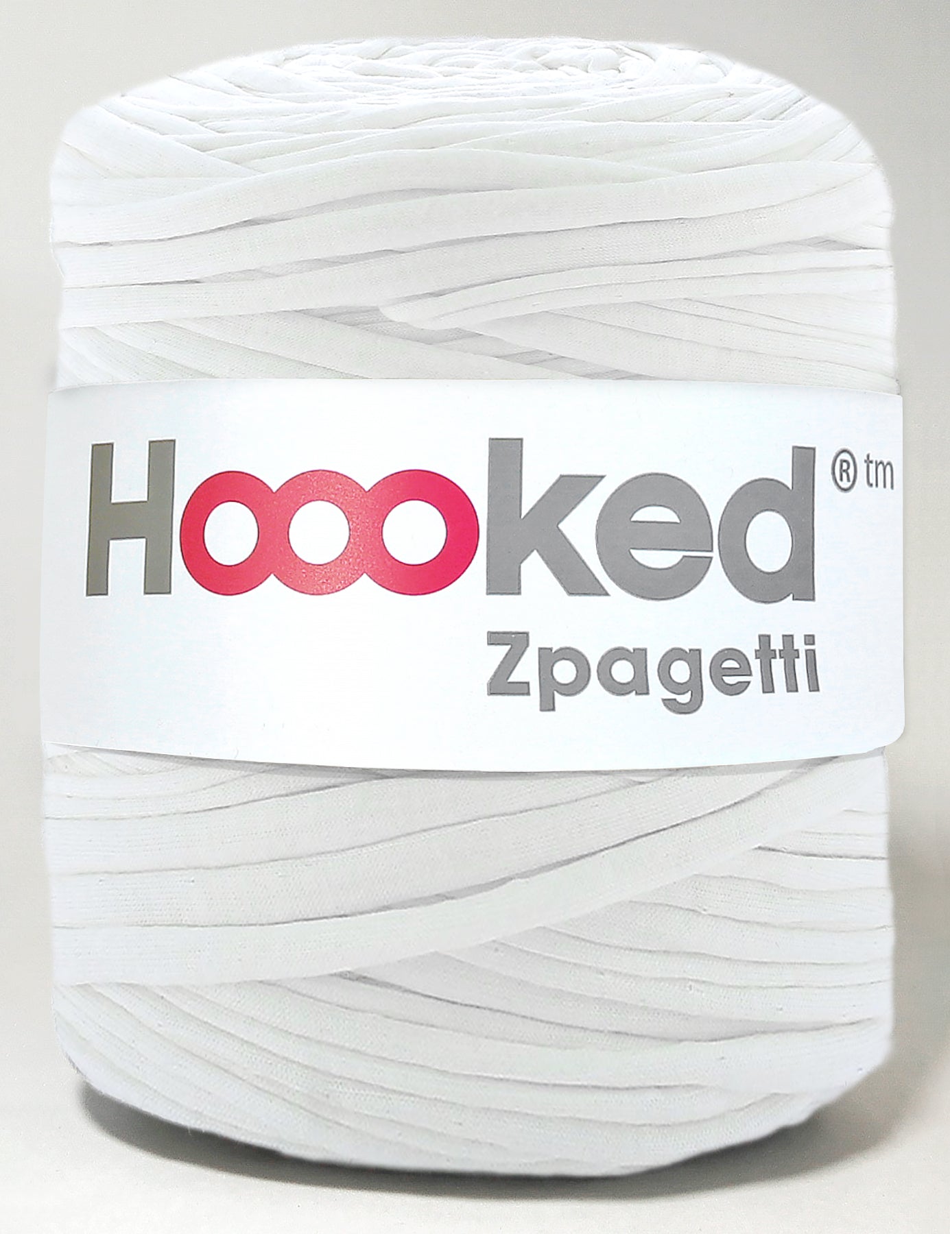 White t-shirt yarn by Hoooked Zpagetti (100-120m)