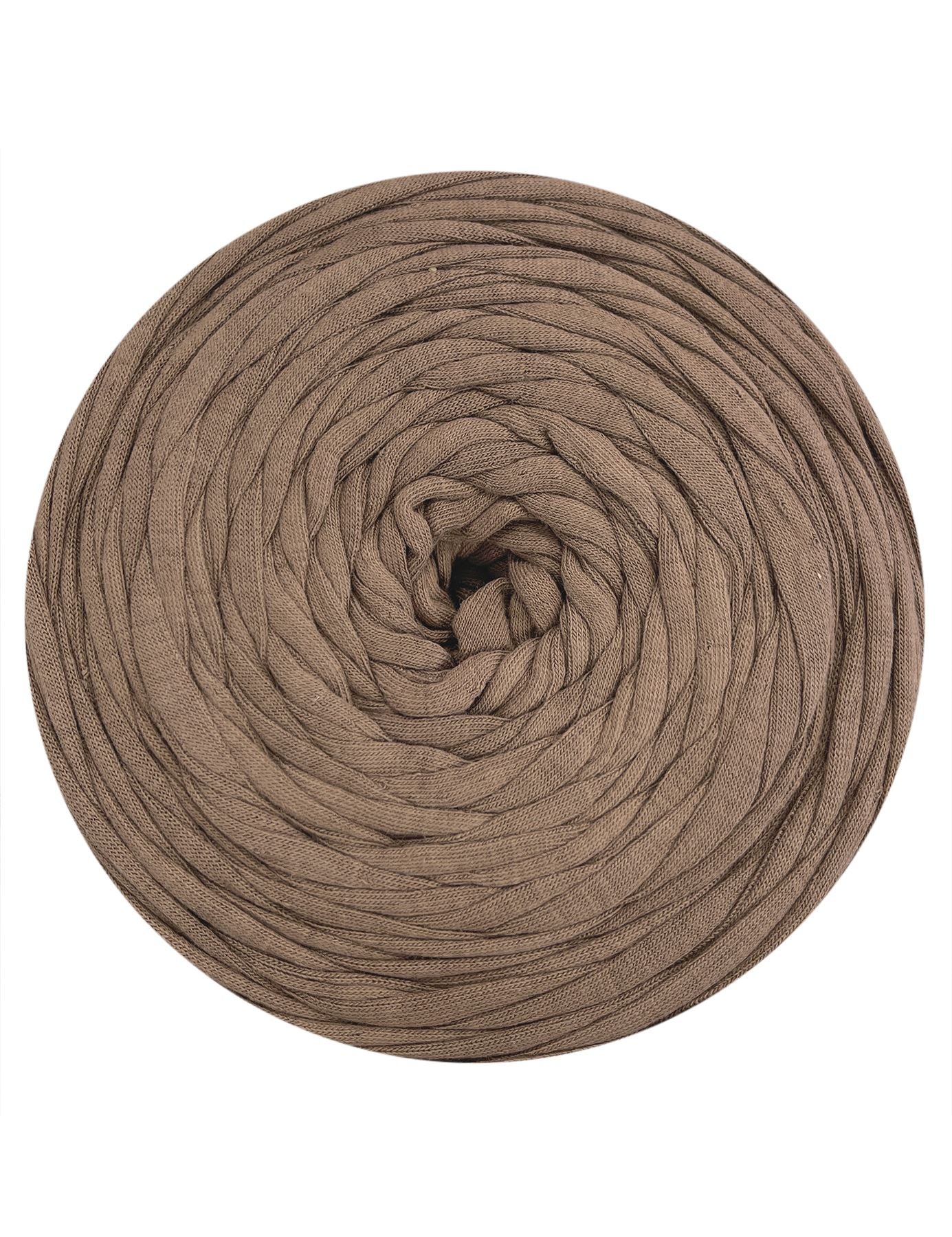 Muted pecan brown t-shirt yarn (100-120m)