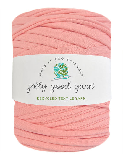 Bright salmon pink t-shirt yarn (100-120m)