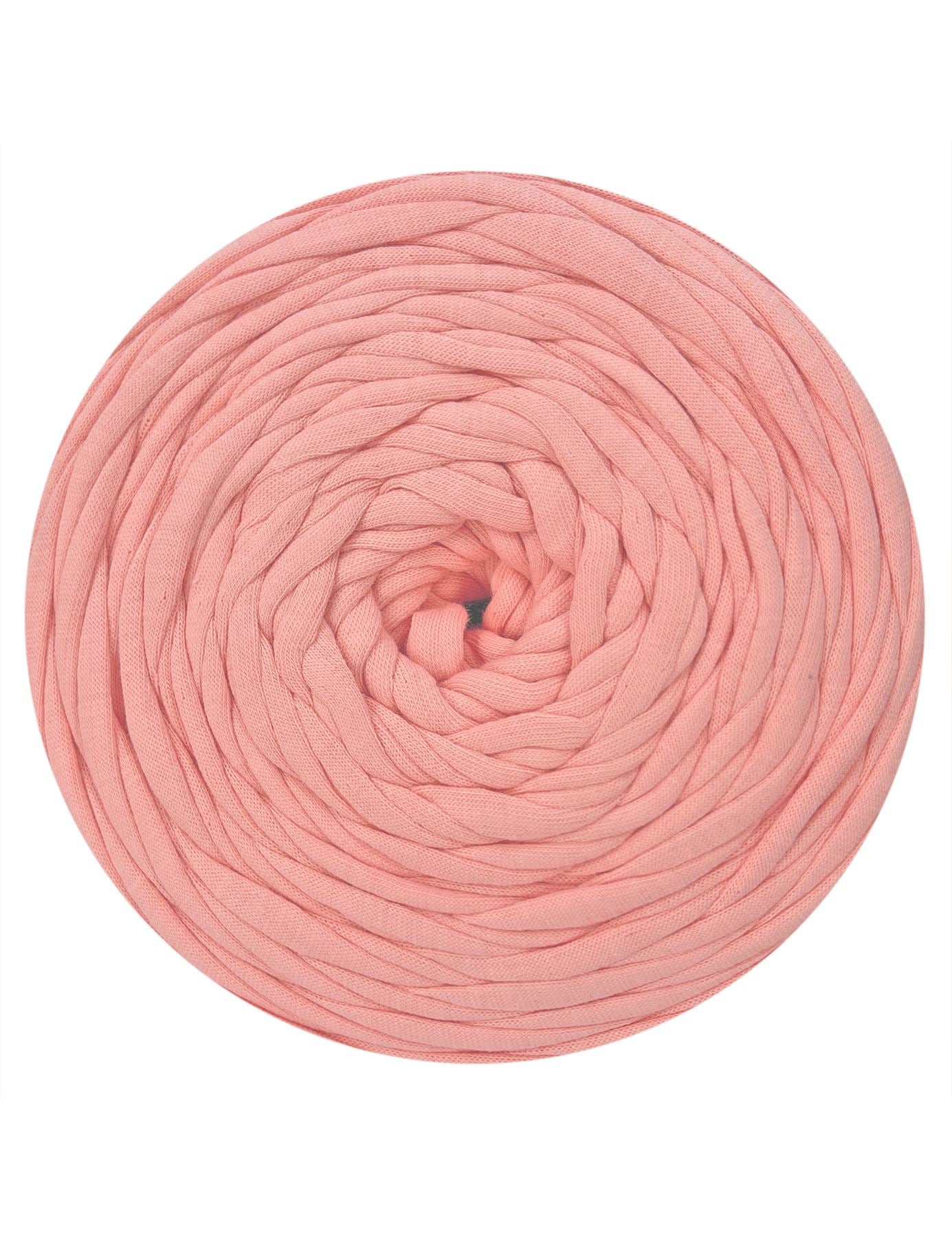 Bright salmon pink t-shirt yarn (100-120m)